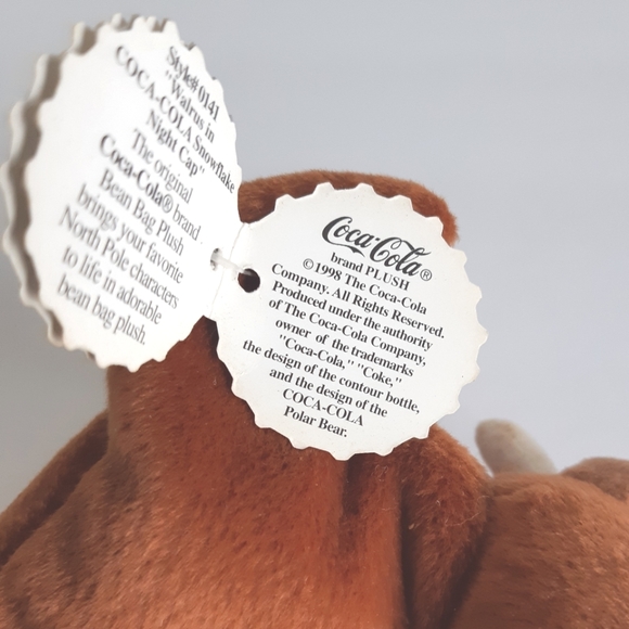 2 Coca-Cola bean bag plush animals - reindeer and walrus - Picture 12 of 14